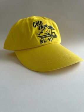 NWT Brand New Polo Ralph Lauren Yellow Long Bill Cote d'Azur Hat OSFA